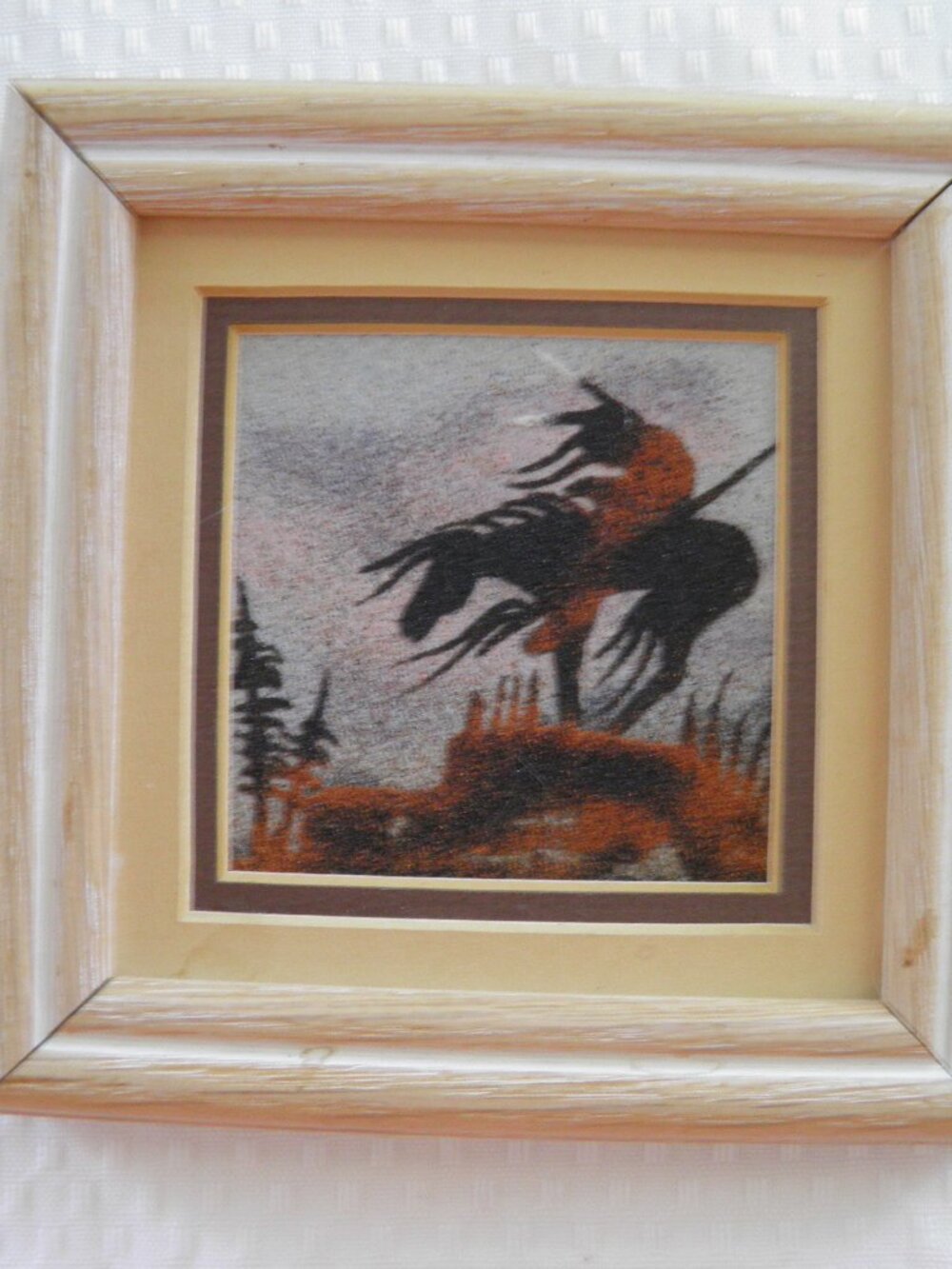 Vintage Navajo Sand Art Framed 5"x5"